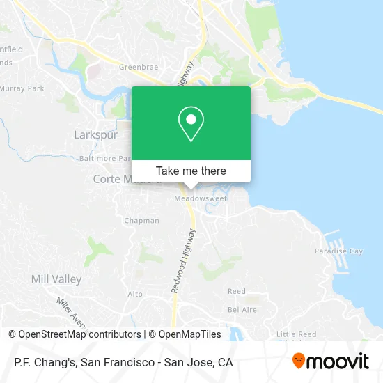 P.F. Chang's map