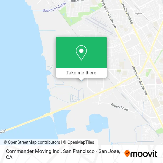 Commander Moving Inc. map