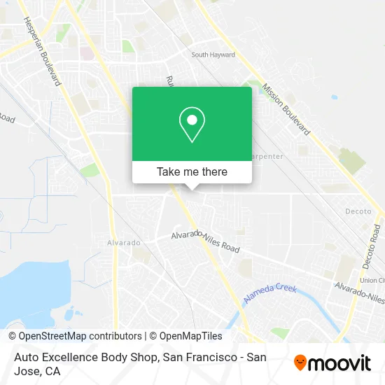 Auto Excellence Body Shop map