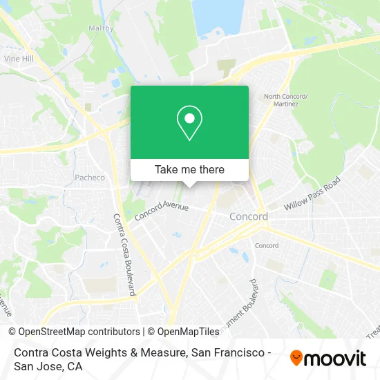 Contra Costa Weights & Measure map