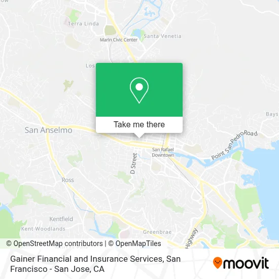 Gainer Financial and Insurance Services map