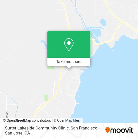 Sutter Lakeside Community Clinic map