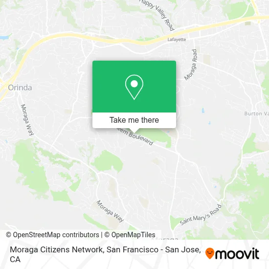 Moraga Citizens Network map