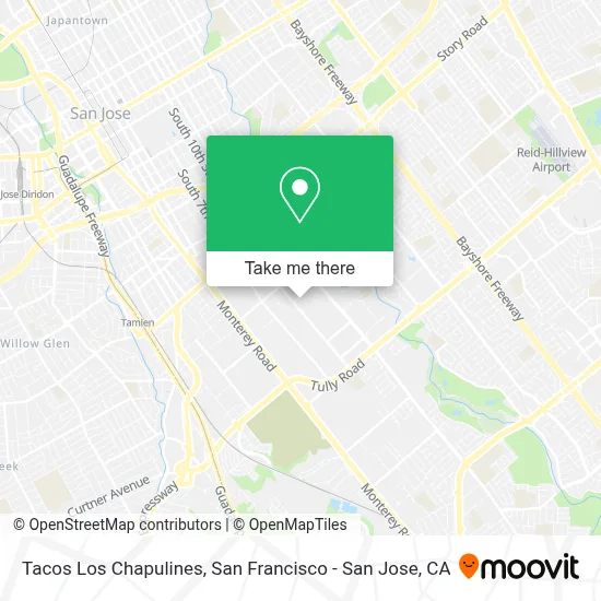 Tacos Los Chapulines map