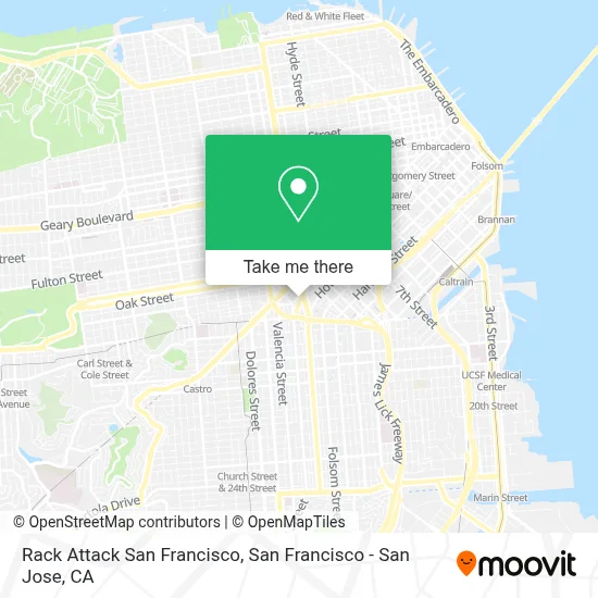 Rack Attack San Francisco map