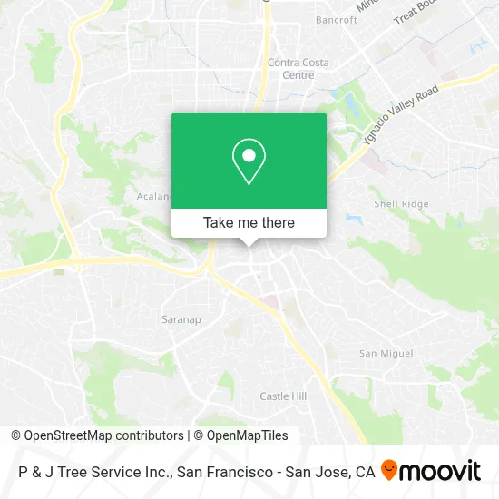 P & J Tree Service Inc. map