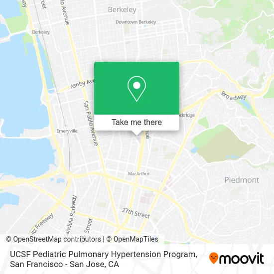 UCSF Pediatric Pulmonary Hypertension Program map