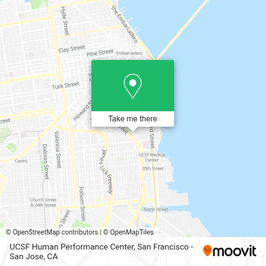 UCSF Human Performance Center map