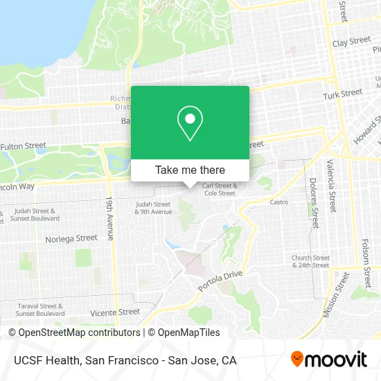 UCSF Health map