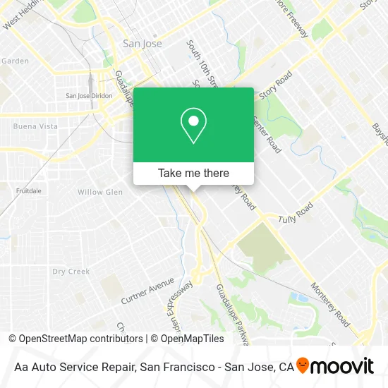 Aa Auto Service Repair map