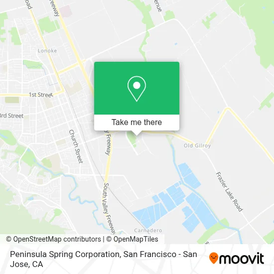 Peninsula Spring Corporation map