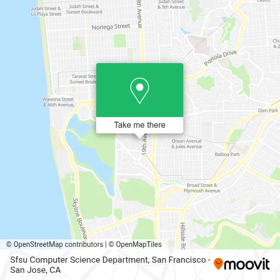 Sfsu Computer Science Department map