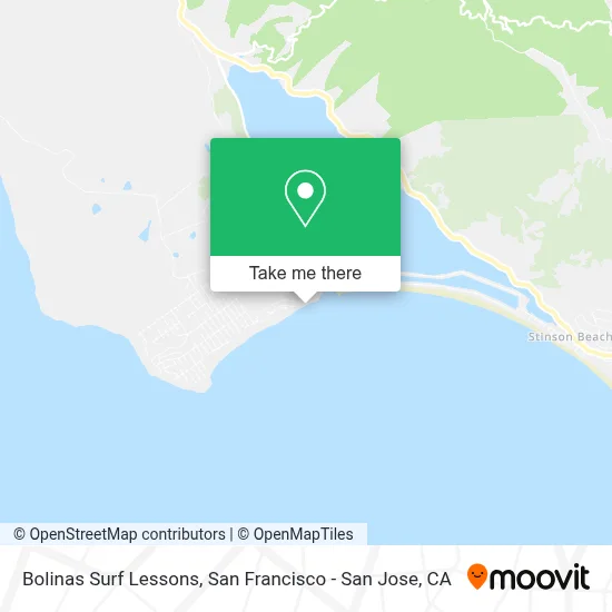 Bolinas Surf Lessons map