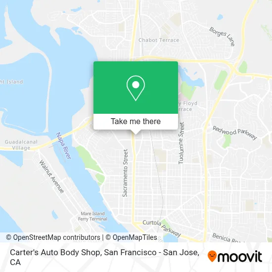 Carter's Auto Body Shop map
