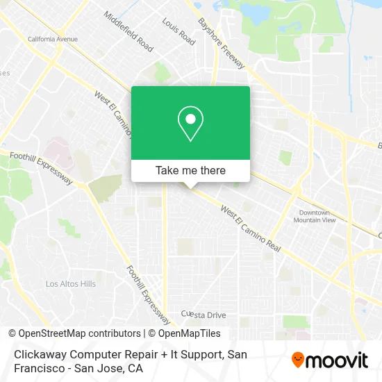Clickaway Computer Repair + It Support map