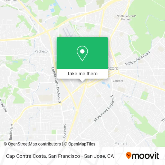 Cap Contra Costa map