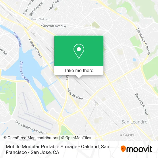 Mobile Modular Portable Storage - Oakland map