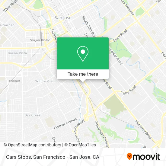 Cars Stops map