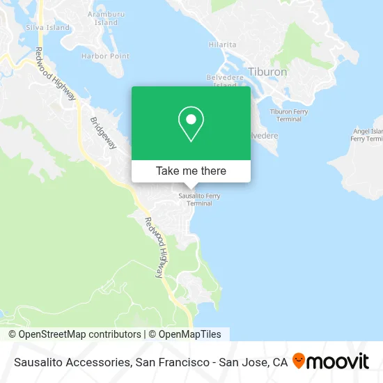 Sausalito Accessories map