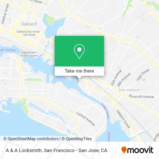 A & A Locksmith map