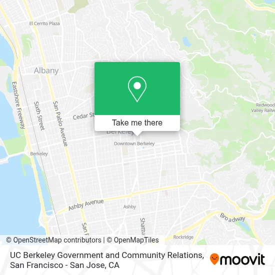 UC Berkeley Government and Community Relations map