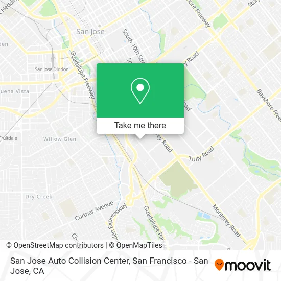 San Jose Auto Collision Center map