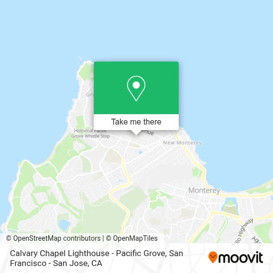 Calvary Chapel Lighthouse - Pacific Grove map