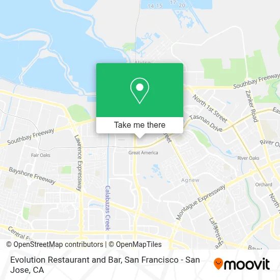 Evolution Restaurant and Bar map