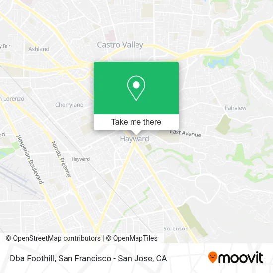 Dba Foothill map