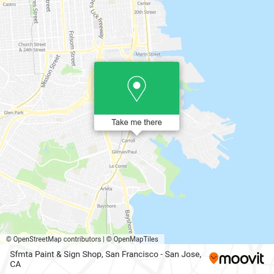 Sfmta Paint & Sign Shop map