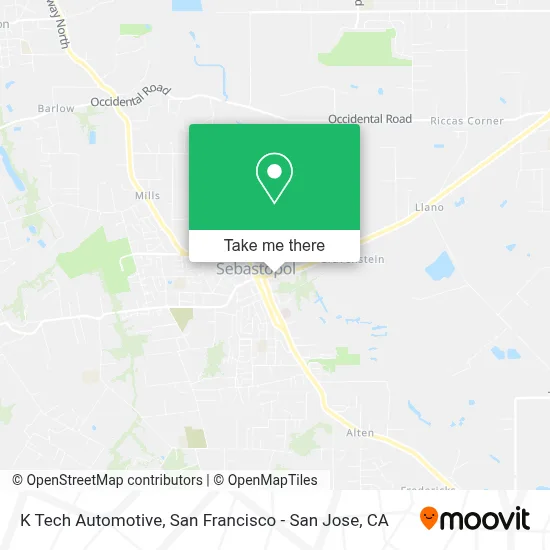 K Tech Automotive map
