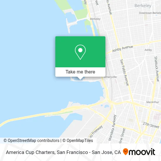 America Cup Charters map