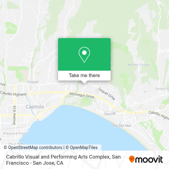 Cabrillo Visual and Performing Arts Complex map