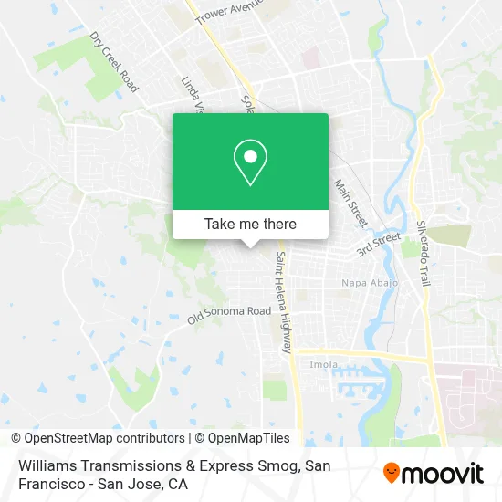 Williams Transmissions & Express Smog map