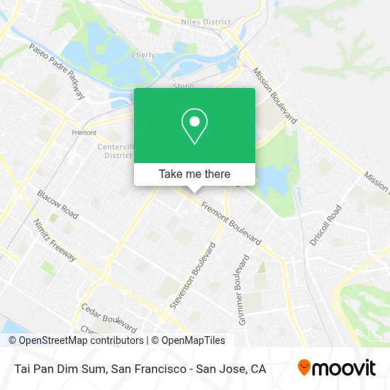 Tai Pan Dim Sum map