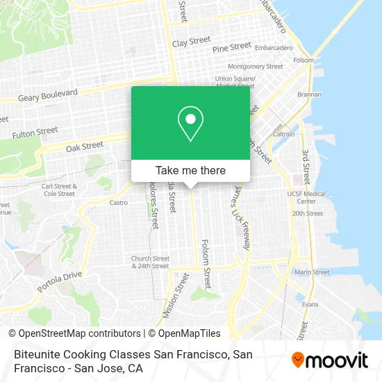 Biteunite Cooking Classes San Francisco map
