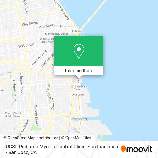 UCSF Pediatric Myopia Control Clinic map