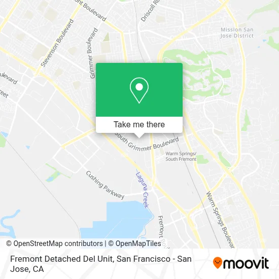 Fremont Detached Del Unit map