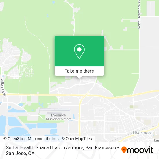 Sutter Health Shared Lab Livermore map