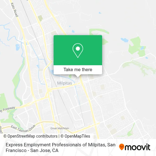 Express Employment Professionals of Milpitas map