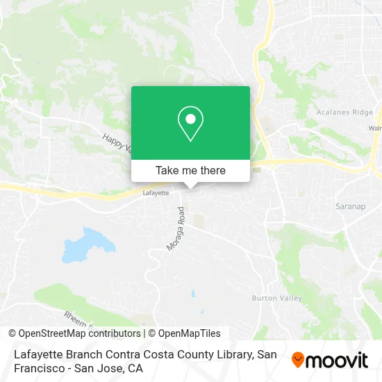 Lafayette Branch Contra Costa County Library map