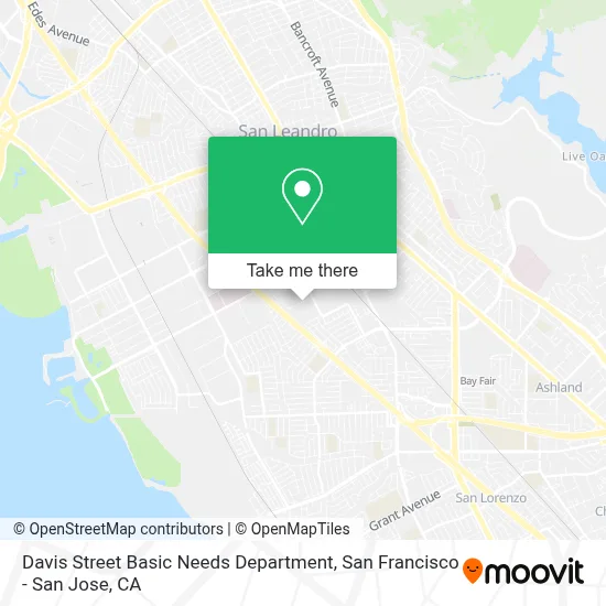 Davis Street Basic Needs Department map