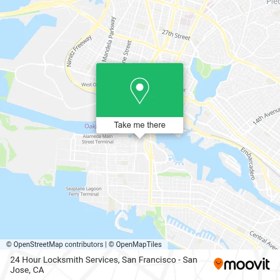24 Hour Locksmith Services map