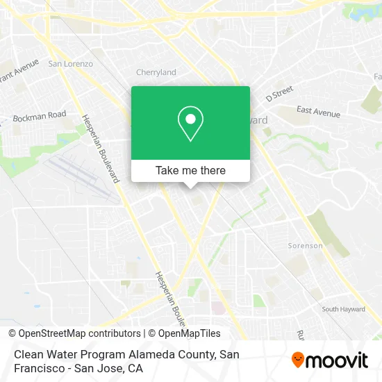 Clean Water Program Alameda County map