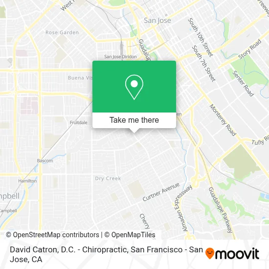David Catron, D.C. - Chiropractic map