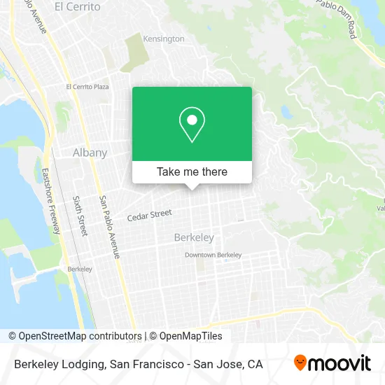 Berkeley Lodging map