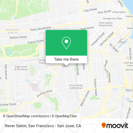 Rever Salon map