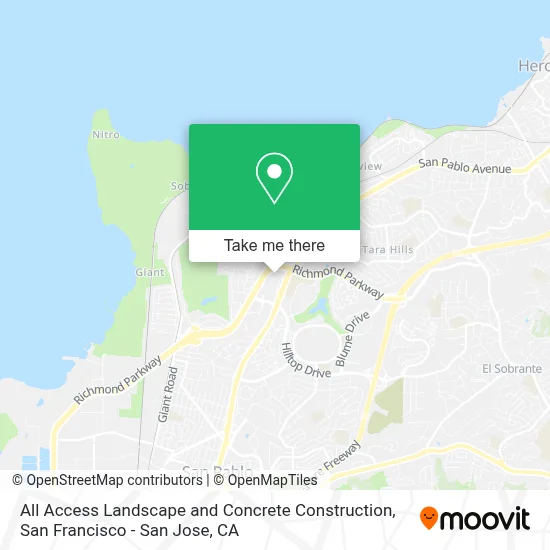 All Access Landscape and Concrete Construction map