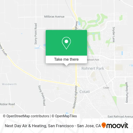 Next Day Air & Heating map