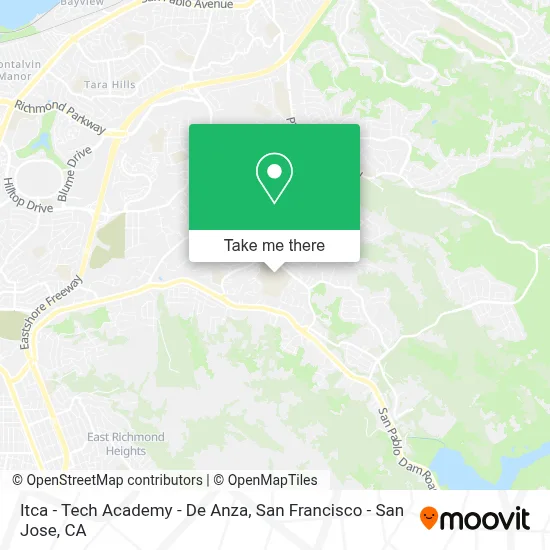 Itca - Tech Academy - De Anza map